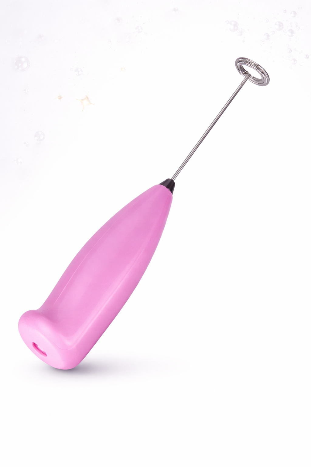 Electric Milk Frother, Multicolour, Handheld, Battery Powered, Stainless Steel Whisk