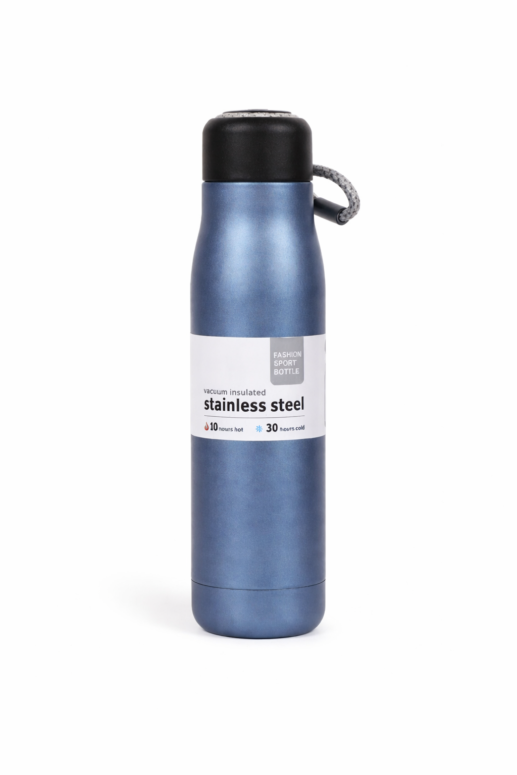 Stainless Steel Insulated Water Bottle with Rope Handle, Hot & Cold, 500ml