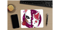 Anime Art Mouse Pad, Non-Slip Rubber Base, Pink and Purple Design Mousepad