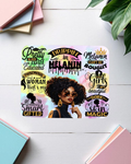 Melanin Queen Affirmation Design, Colorful Inspirational Quote Theme Mousepad