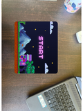 Retro Pixel Art Gaming Mouse Pad, 8-Bit Night Scene Design, Non-Slip Surface Mousepad