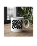 Grow with The Flow Inspirational Coffee Ceramic Coffee Mug 330 ml