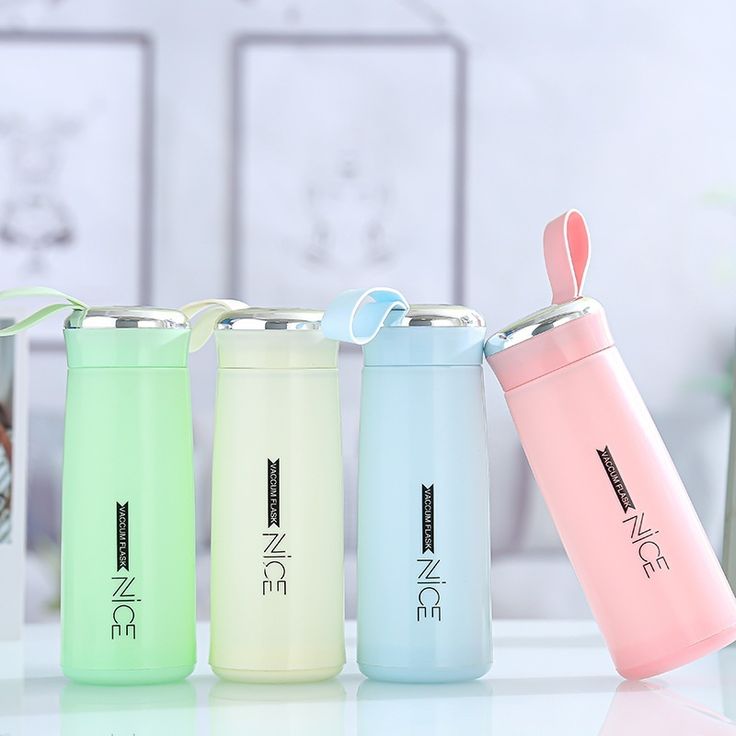 Nice Glass Water Bottle with Silicone Body, Insulated Bottle with Handle Strap